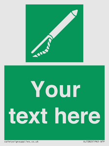 Custom sign safe condition Line throwing appliance